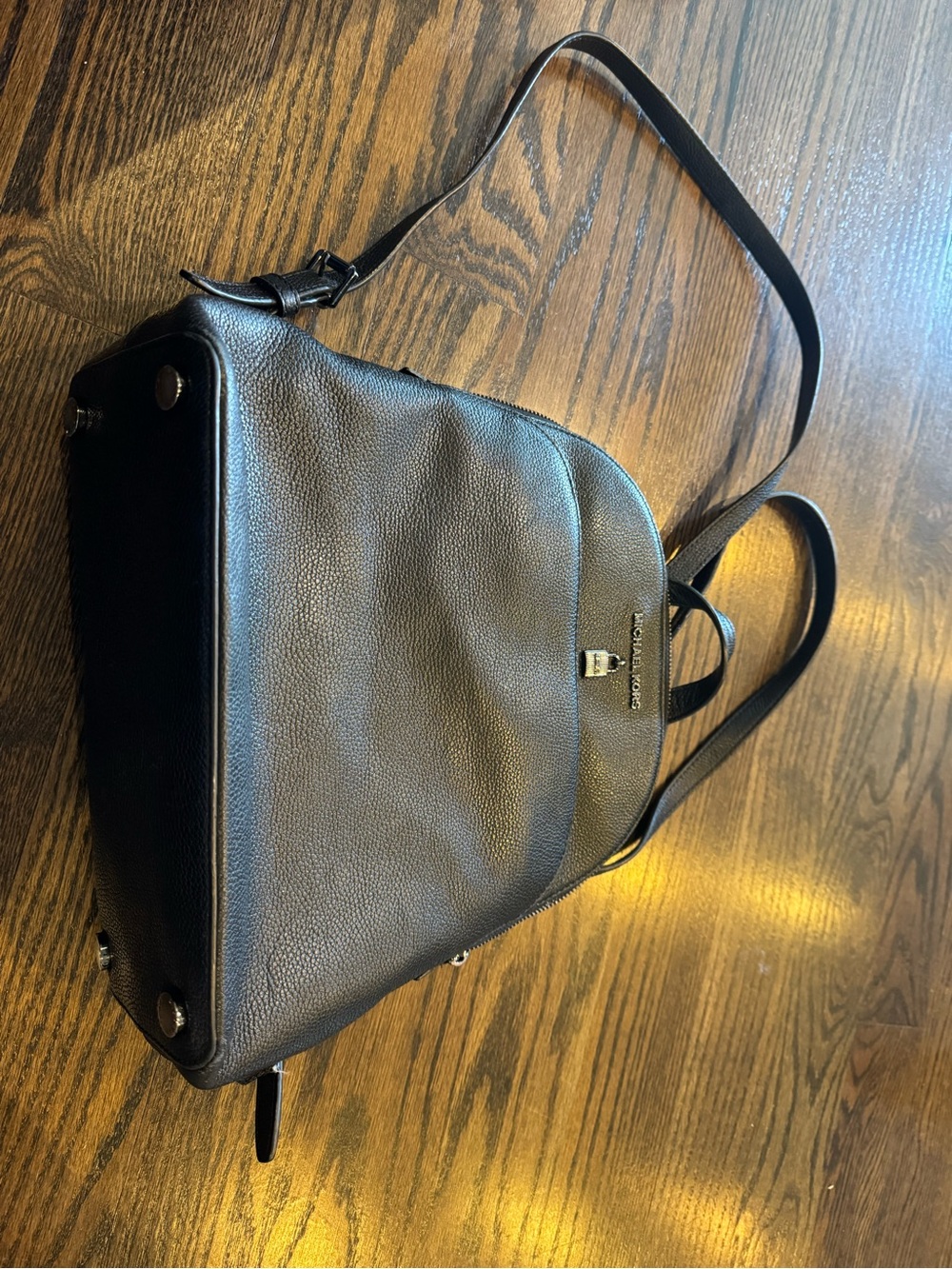Michael Kors Black Pebbled Leather Mini Backpack - Picture 2 of 7